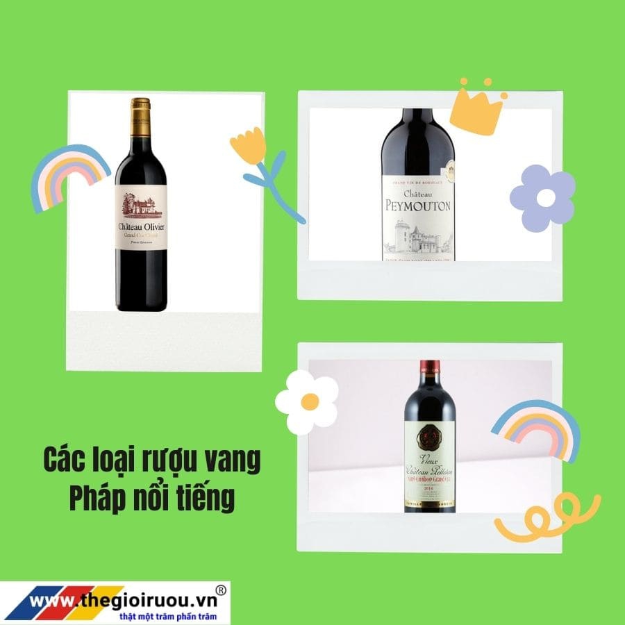 Các loại rượu vang Pháp nổi tiếng