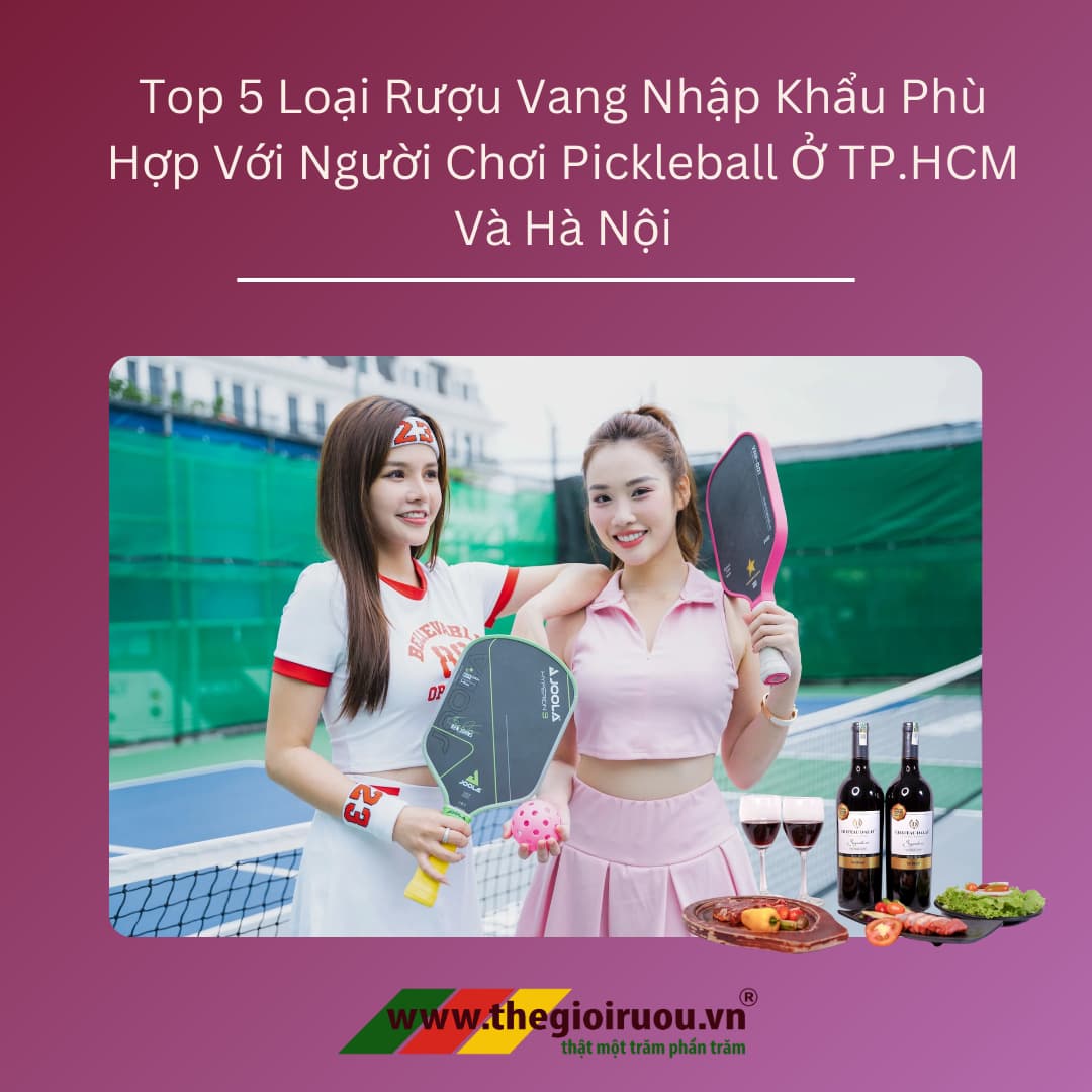 Top 5 Loại Rượu Vang Nhập Khẩu Phù Hợp Với Người Chơi Pickleball Ở TP.HCM Và Hà Nội