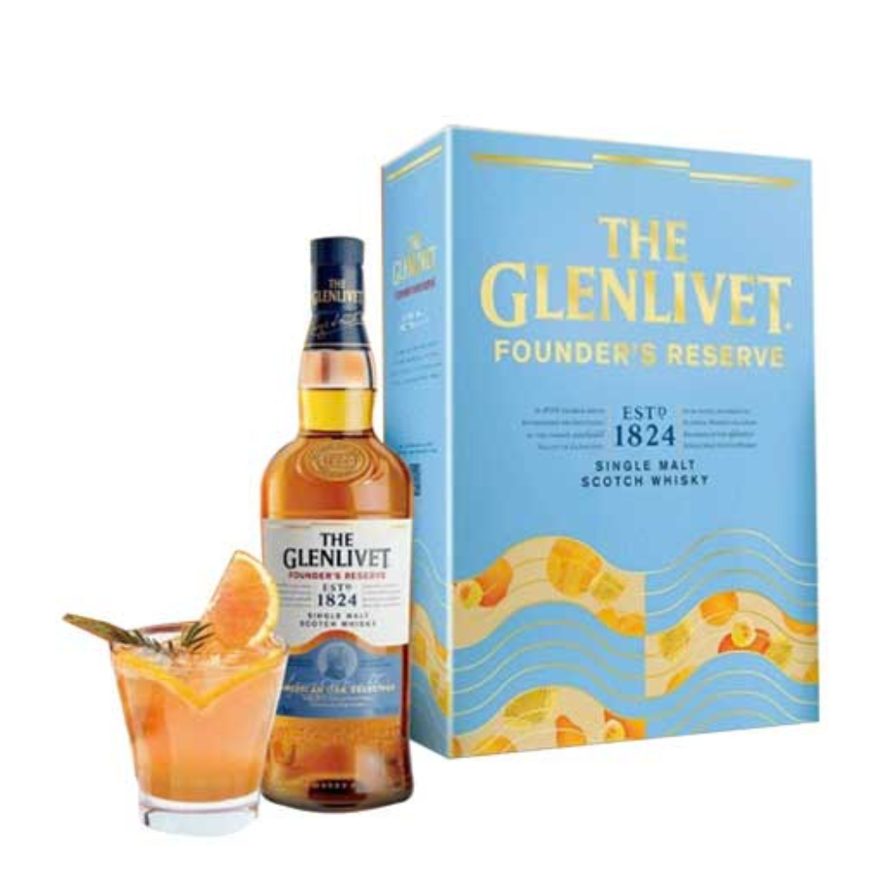 Whisky Glenlivet 1824 Founder s reserva 70cl - hộp quà F24